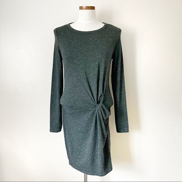 TopShop Gray Twist Front Pullover Midi Dress Size 6 preowned - Picture 2 of 5
